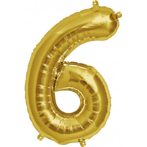 (image for) Gold Number 6 Foil Balloon (41cm)